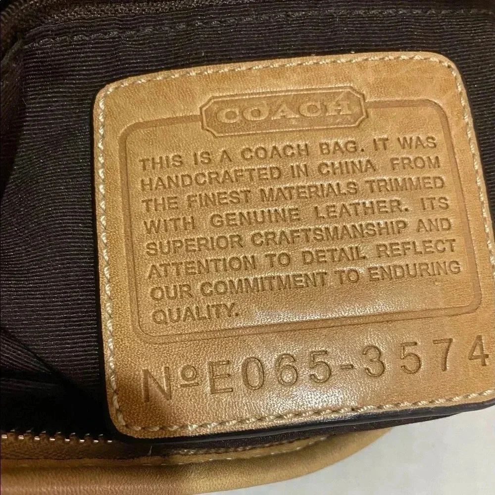 Coach CC signature print canvas handbag